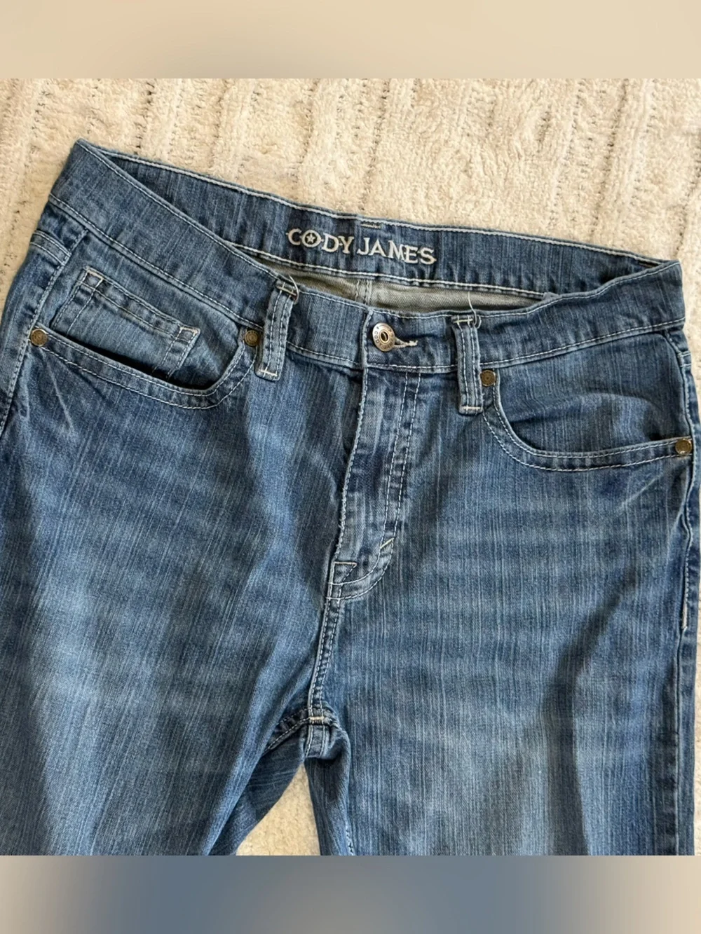 Cody James Straight Leg Jeans Medium Wash Western Denim Size 34x32